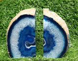 Blue Agate Bookends