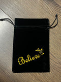 Luxurious Velvet Card/Crystal Bag with Motif