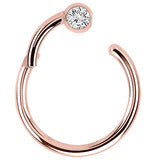 Hinged Clicker Ring With Jewelled Ball
