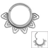 Tribal Style Sunburst Hinged Ring