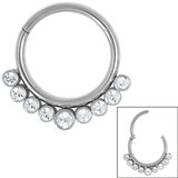 Crystal Hinged Ring Clicker