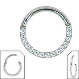 Titanium Hinged Pave Ring