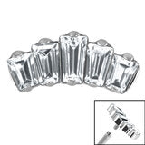 Titanium Deco Fan Jewelled Top