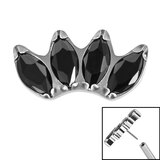 Black Diamond Marquise Fan Top