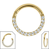 Titanium Hinged Pave Ring