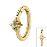 Jewelled North Star Hinged Ring