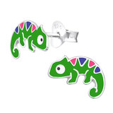 Sterling Silver Chameleon Earring Stud