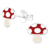 Sterling Silver Mushroom Earring Stud