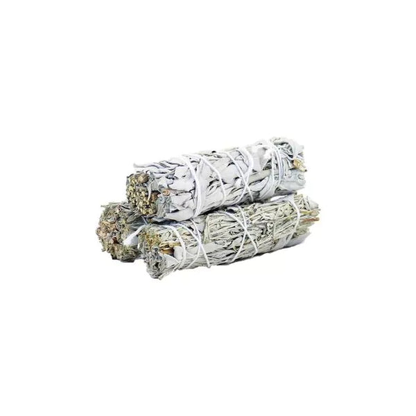 White & Blue Sage Smudge 10cm