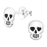 Sterling Silver Skull Earring Stud