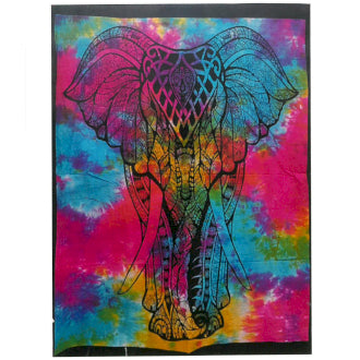 Colourful Elephant Tapestry - Small