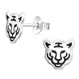 Sterling Silver Tiger Head Earring Stud