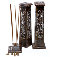 Mango Wood Tower Incense Stick Holder