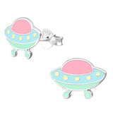 Sterling Silver UFO Earring Stud