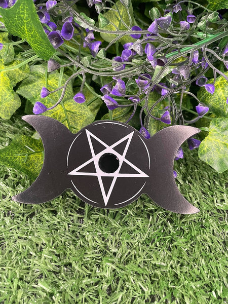 Triple Moon Spell Candle Holder