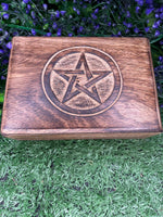 Pentagram Wooden Carved Box