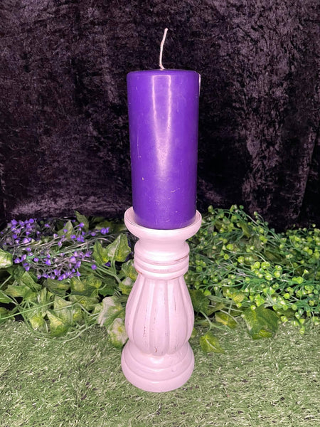 Regency Style Whitewash Candle Stick