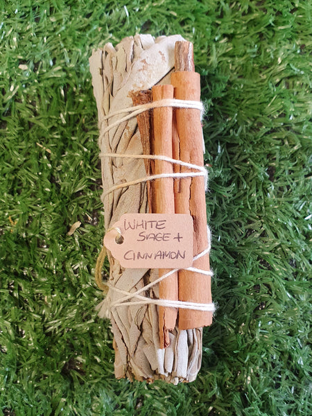 White Sage & Cinnamon Smudge 10cm
