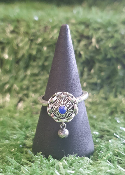 Dark Blue Stone Anti Anxiety Ring