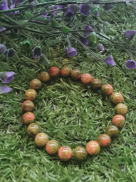 Green Jasper Power Bead Bracelet