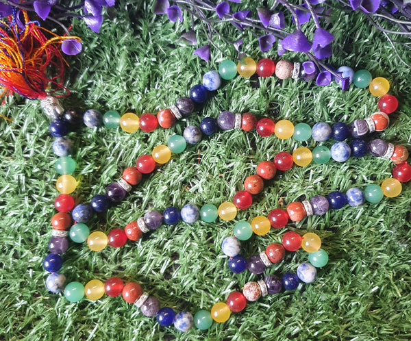 Mala Beads - 7 Chakra with Buddha - (108)