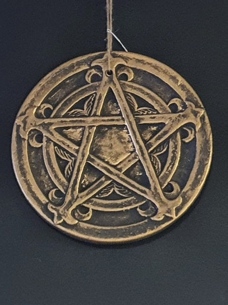 'PENTAGRAM' Bronze Terracotta Plaque - 20CM