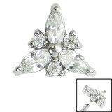 3 Jewelled Marquise Trinity Top