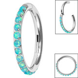 Opal Pave Hinged Ring