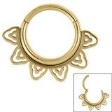 Tribal Style Sunburst Hinged Ring