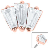 Three Jewelled Baguette Fan Top