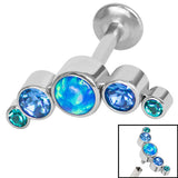 Opal Pacific Blue with Sapphire Blue & Turquoise