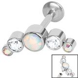 Opal Ice White with Crystal AB & Crystal Clear