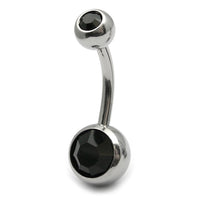 Belly Bar Jewelled Surgical Steel