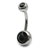 Belly Bar Jewelled Surgical Steel