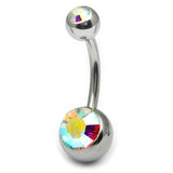 Belly Bar Jewelled Surgical Steel