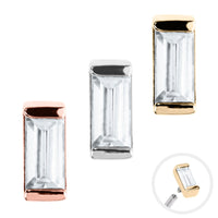 Channel Set Baguette Cut Jewel Top