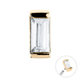 Channel Set Baguette Cut Jewel Top