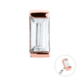 Channel Set Baguette Cut Jewel Top