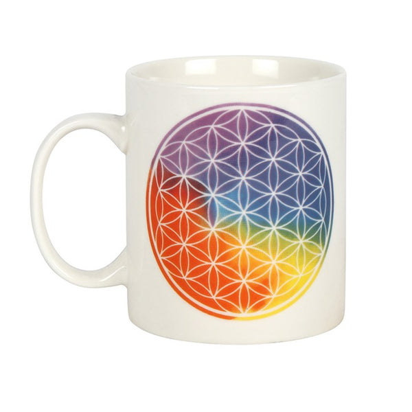 Rainbow Flower of Life Mug