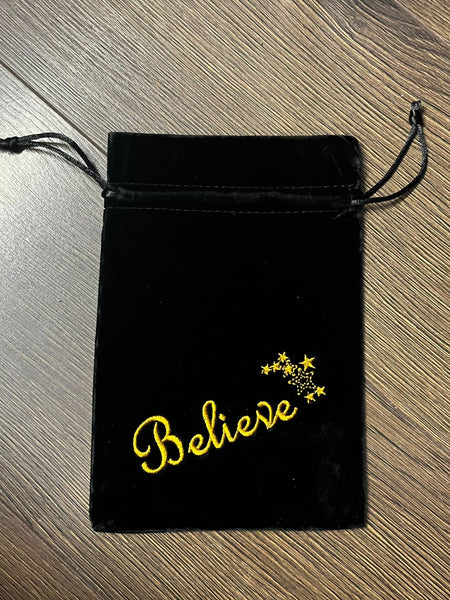 Luxurious Velvet Card/Crystal Bag with Motif