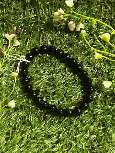 Black Agate Power Bead Bracelet