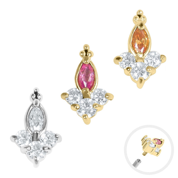 Marquise Jewelled Trinity Top