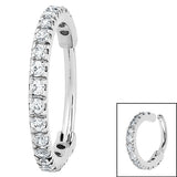 Pavé Hinged Ring Silver