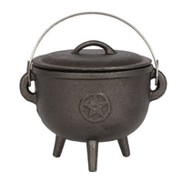 Pentagram Cast Iron Cauldron 11x13cm