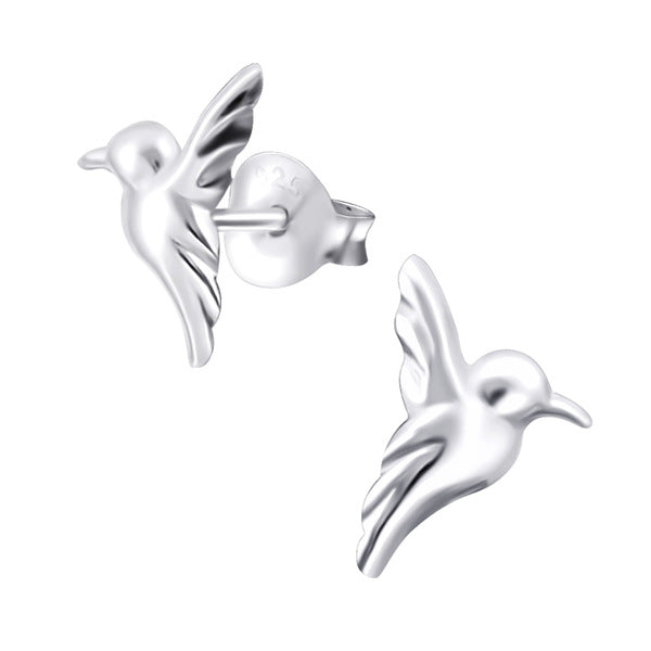Sterling Silver Hummingbird Studs