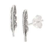 Sterling Silver Feather Studs