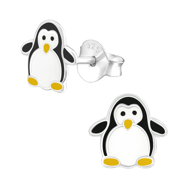 Sterling Silver Penguin Studs