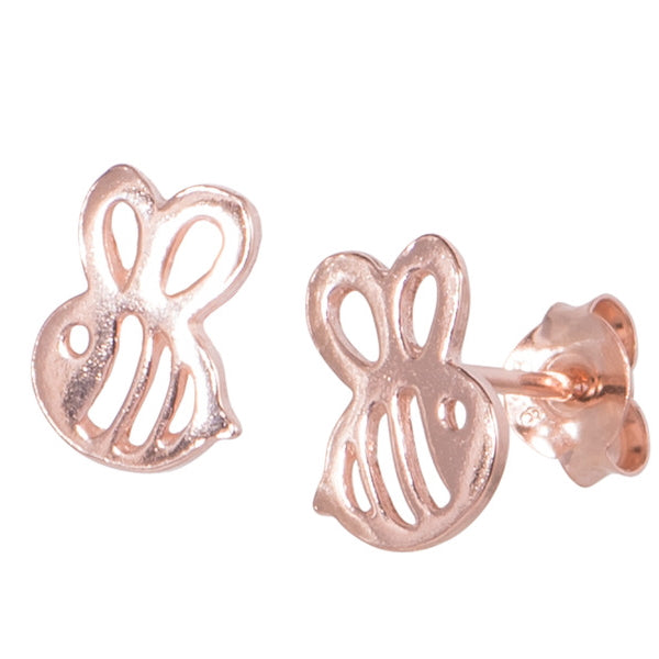 Sterling Silver Bumblebee Studs