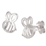 Sterling Silver Bumblebee Studs