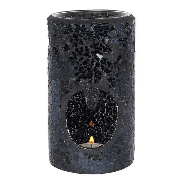 Crackled Glass Pillar Oil/Wax Melt Burner